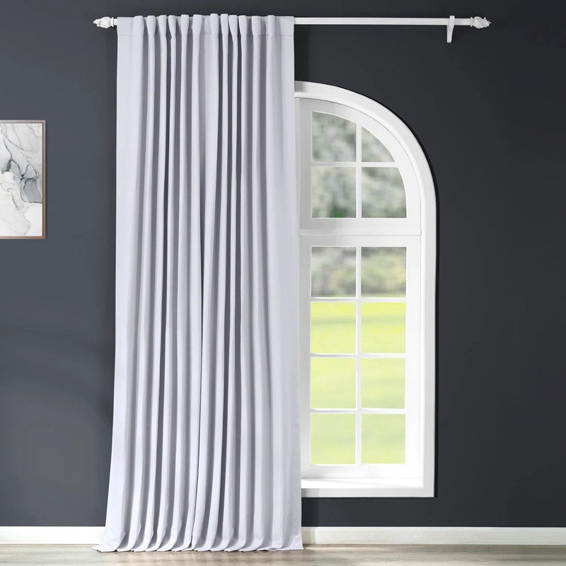 Aldreda Extra Wide Solid Rod Pocket Room Darkening Curtains – Single Panel Drapes Alcott Hill Curtain Color: Fog Gray Size per Panel: 100″ W x 84″ L