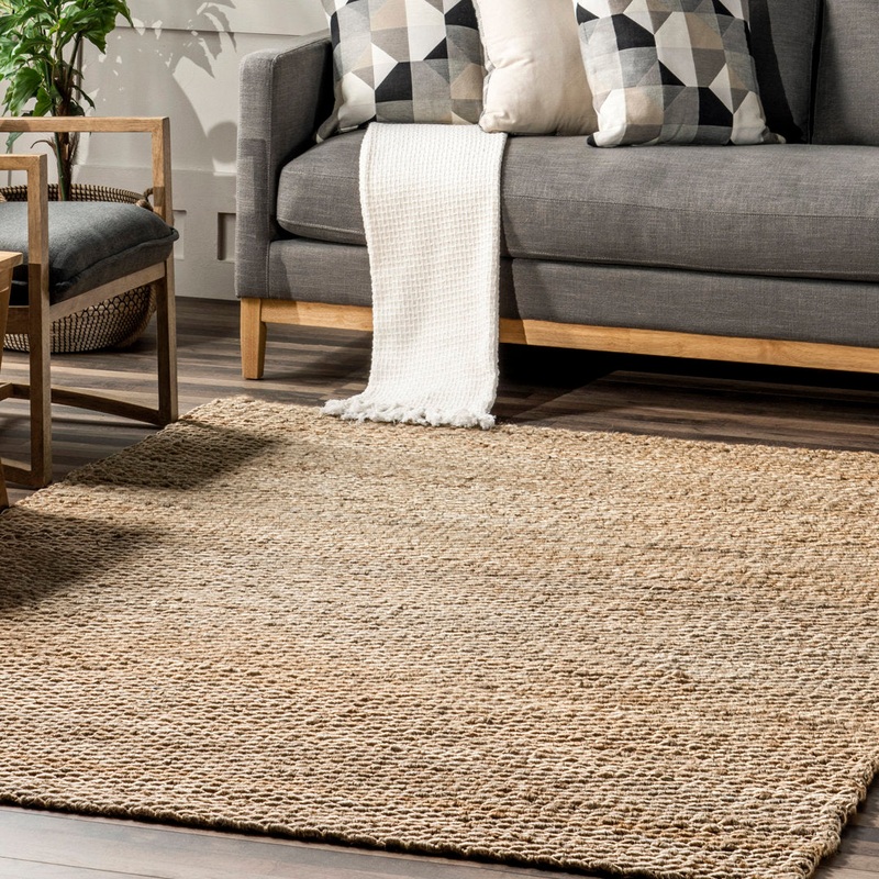Annelynn Farmhouse Handmade Jute Natural Rug Birch Lane Rug Size: Square 6′