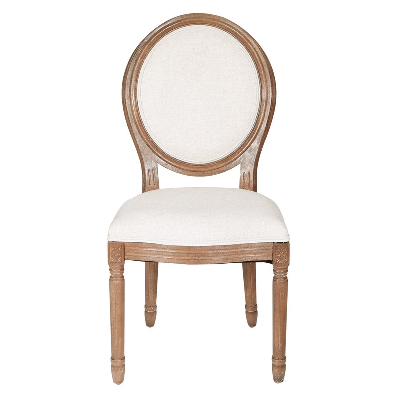Haleigh King Louis Back Side Chair Ophelia & Co. Upholstery Color: Linen