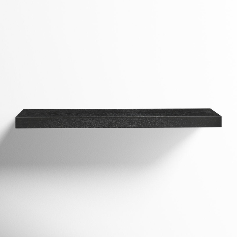 Sherice Floating Shelf AllModern Size: 1.97″ H x 36.23″ W x 10.24″ D Finish: Black