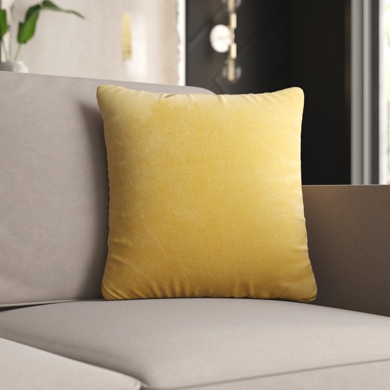 Throw Pillow Cover & Insert Mercury Row Color: Pollen Size: 20″ x 20″