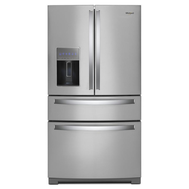 Whirlpool WRMF7736PZ 36-Inch Wide 4 Door Refrigerator With Prep And Store Bins – 26 Cu. Ft.