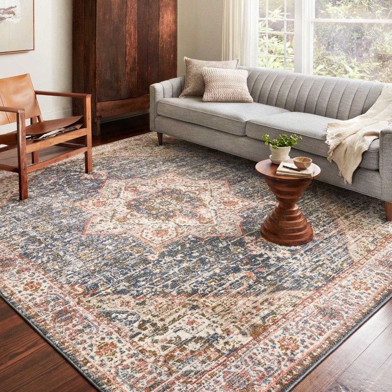 Worchester Oriental Navy/Red Area Rug Bungalow Rose Rug Size: Rectangle 9’4″ x 13′