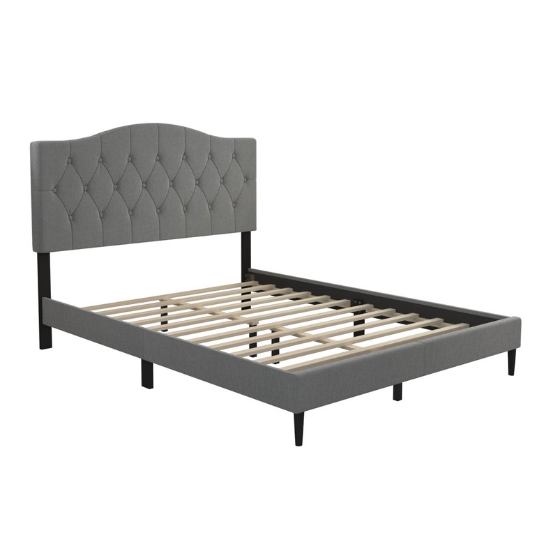 Arnette Tufted Upholstered Low Profile Platform Bed Andover Mills Color: Gray Size: Queen