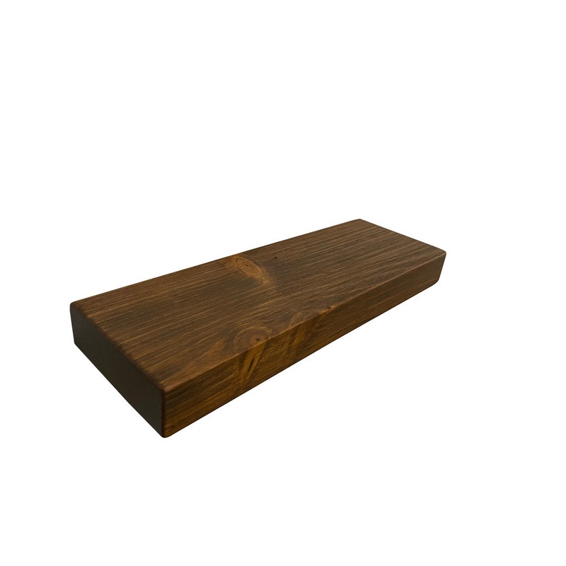 Eneas Pine Solid Wood Floating Shelf Millwood Pines Size: 2″ H x 30″ W x 6″ D Finish: Brown