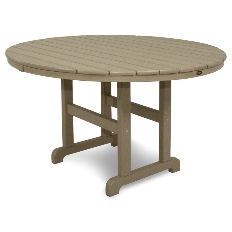 Monterey Bay Round Dining Table Trex Outdoor Color: Beige