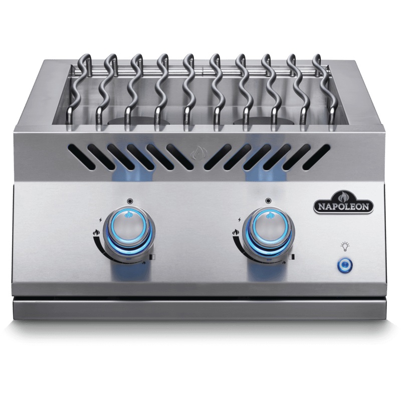 Napoleon Bbq BIB18RTNSS Built-in 700 Series Dual Range Top Burner with Stainless Steel Cover , Natural Gas, Stainless Steel