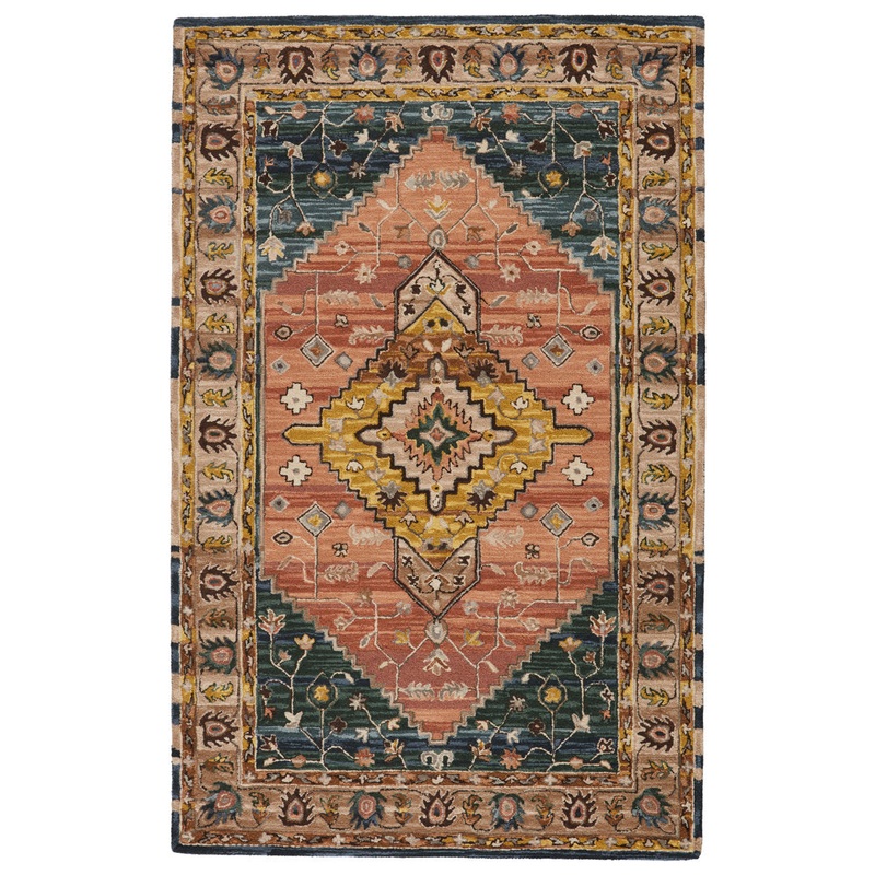 Rockford Oriental Handmade Tufted Wool Tawny/Orchre Area Rug Langley Street Rug Size: Rectangle 8′ x 10′