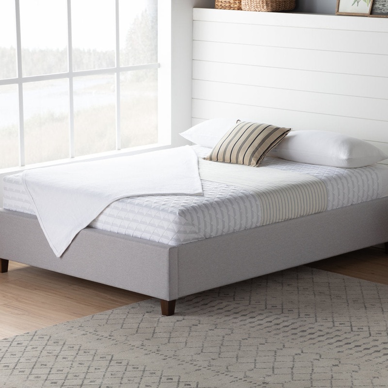 Hateya Upholstered Low Profile Platform Bed Winston Porter Color: Stone Mattress Size: King