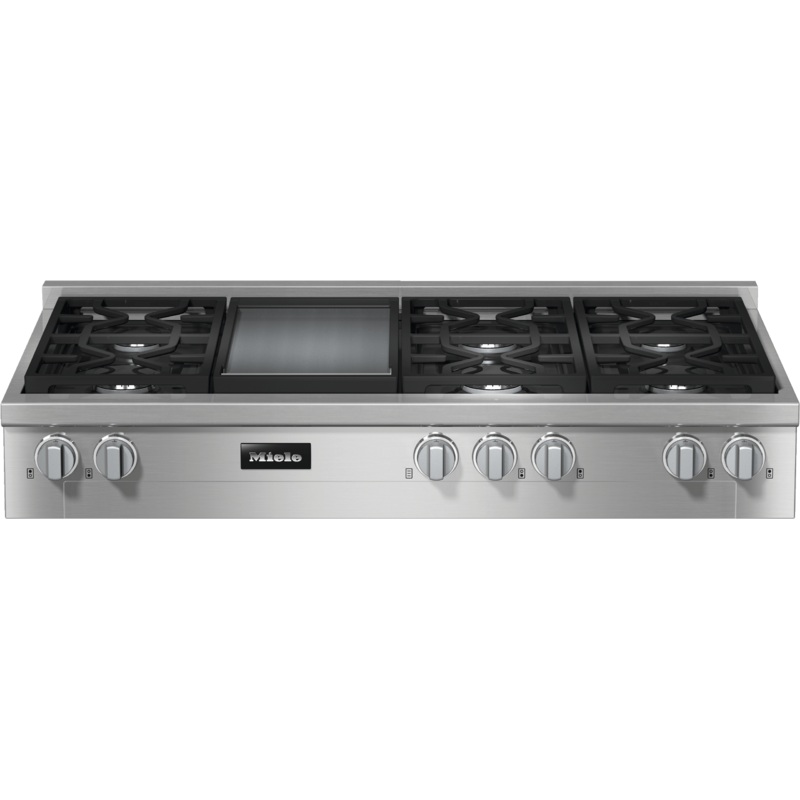 Miele KMR13563GGD Kmr 1356-3 G Gd Edst/Clst – 48-Inch Range Top With 6 Burners And Griddle Plate For Flexibility And High Performance