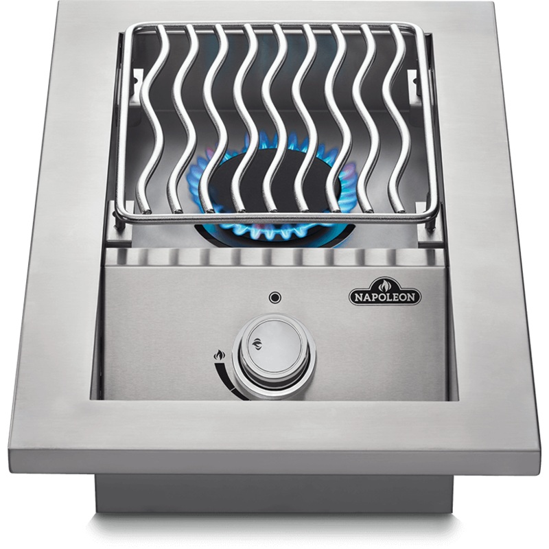 Napoleon Bbq BI10RTPSS Built-In 500 Series Single Range Top Burner With Stainless Steel Cover , Stainless Steel , Propane