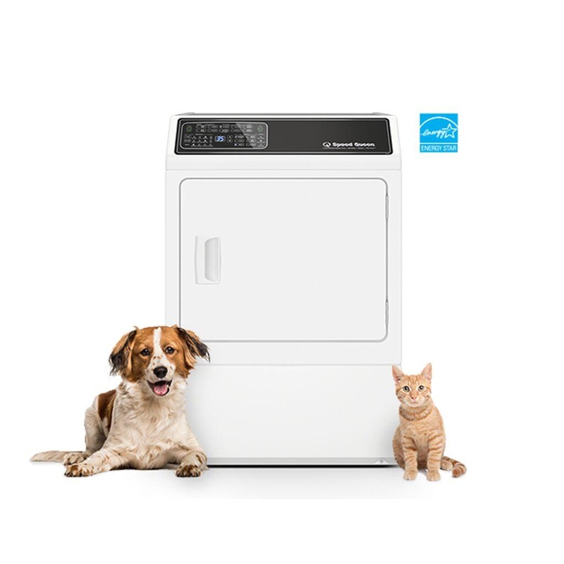 Speed Queen DF7004WE DF7 Sanitizing White Electric Dryer with Front Control  Pet Plus  Steam  Over-Dry Protection Technology  ENERGY STAR Certified  5-Year Warranty