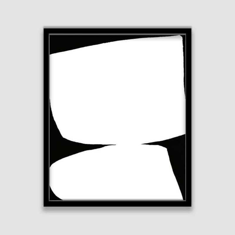 The Arts Capsule Framed Canvas Print – Black & White Stroke 15