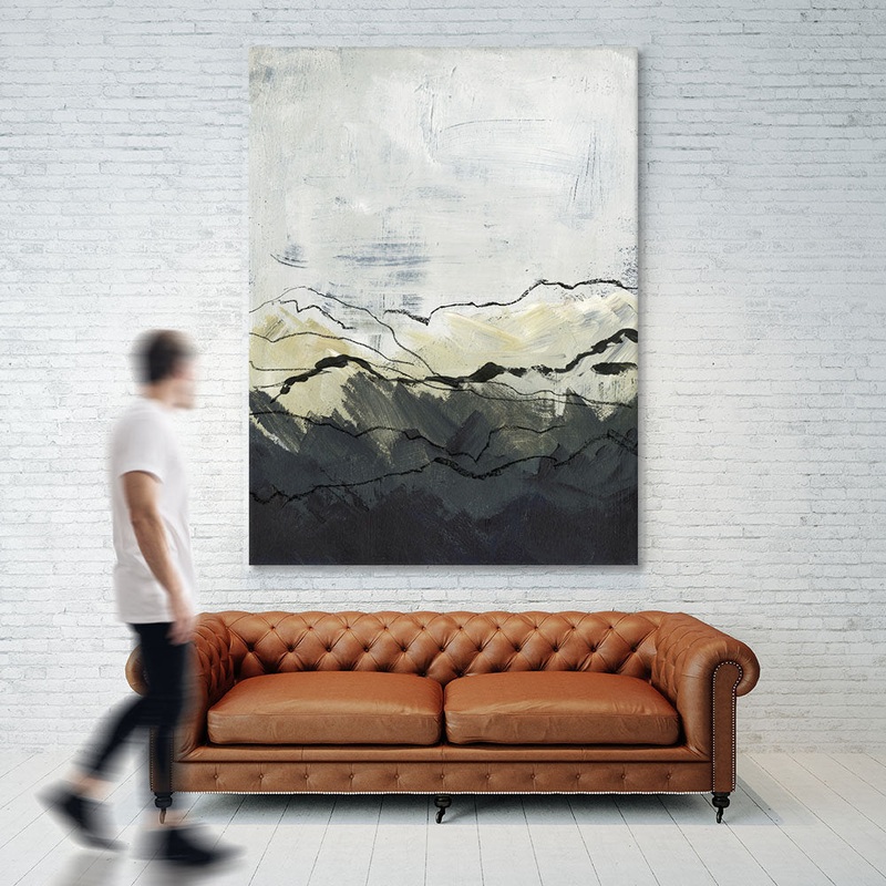 Winter Mountains I’ by Jennifer Paxton Parker – Wrapped Canvas Painting Print Orren Ellis