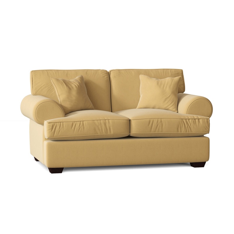 67″ Recessed Arm Loveseat Birch Lane Fabric: Bayou Sunshine Canvas
