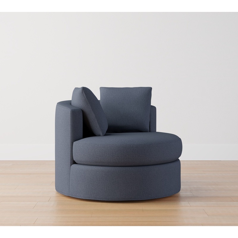 Balboa Slipcovered Swivel Chair