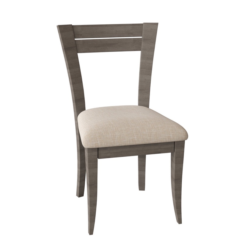 Claverley Ladder Back Side Chair Red Barrel Studio Upholstery Color: Ramie, Frame Color: Shadow
