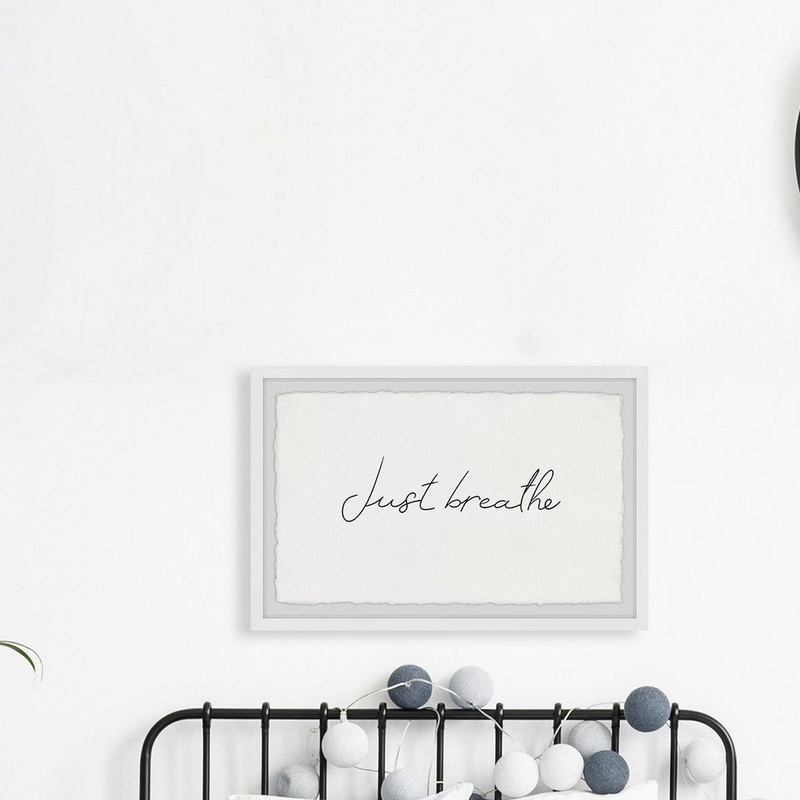 Keep Breathing – Picture Frame Textual Art Print on Paper Red Barrel Studio Size: 12″ H x 18″ W x 1.5″ D