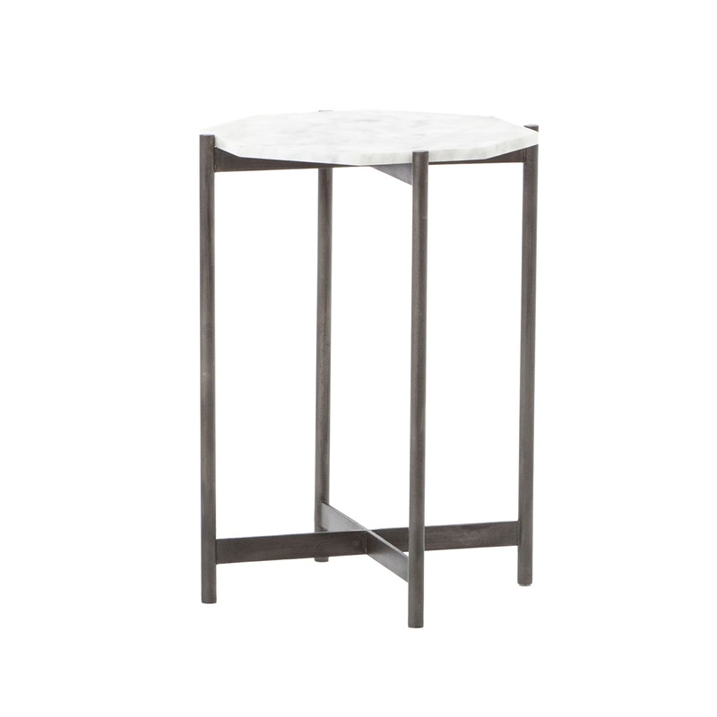 Montague Geometric Marble End Table