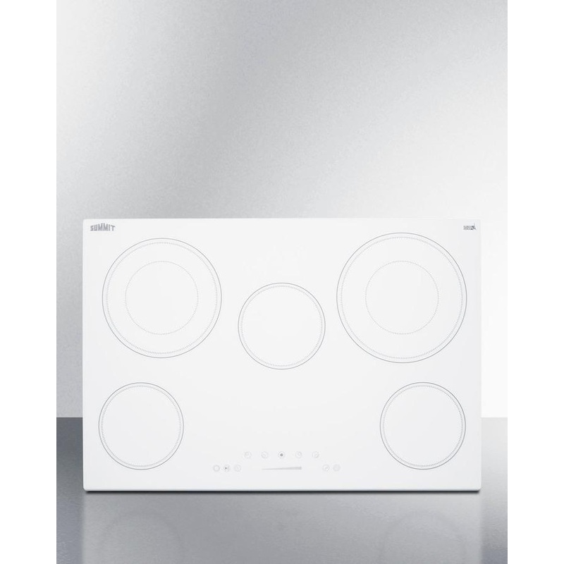 Summit CR5B30T8W 30″ Wide 208-240v 5-burner Radiant Cooktop