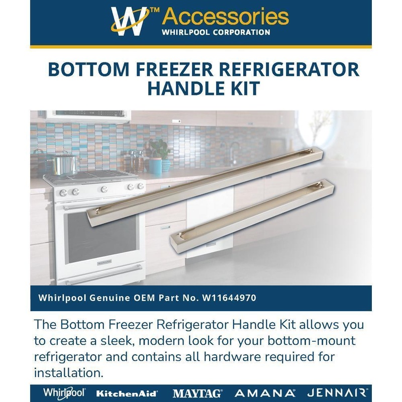 Jennair W11644970 Bottom Freezer Refrigerator Handle Kit