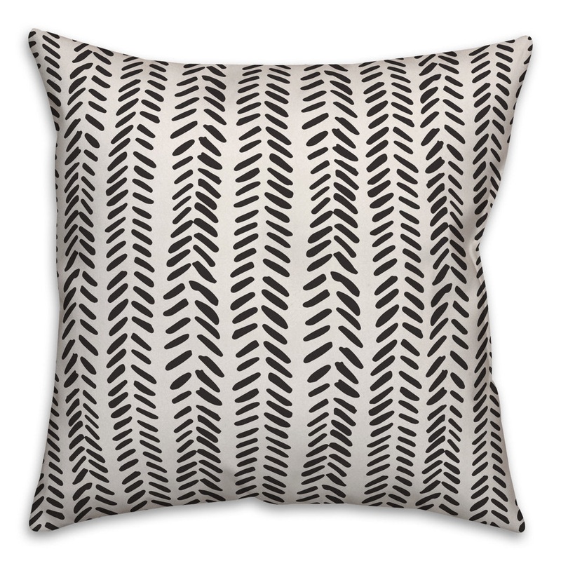 Square Pillow Cover & Insert Designs Direct Creative Group Color: Black Size: 16″ x 16″