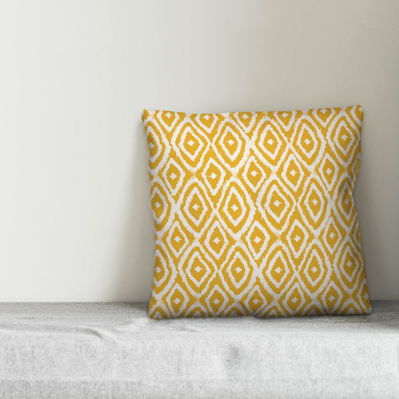 Throw Pillow Designs Direct Creative Group Color: Yellow/White Size: 20″ x 20″
