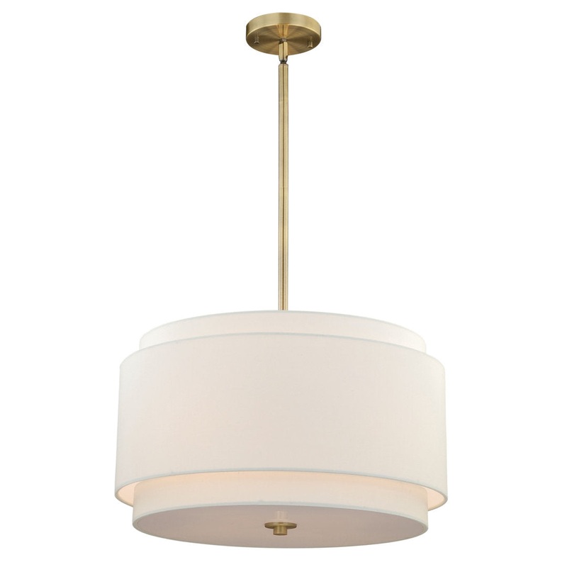 Amia 4 – Light Drum Chandelier Three Posts Finish: Matte Brass