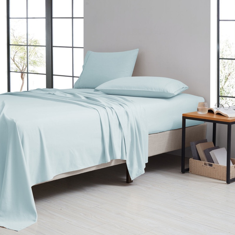 Bamboo 1800 Thread Count 4 Piece Luxury Solid Sheet Set Bamboo Comfort Color: Aqua Size: Twin