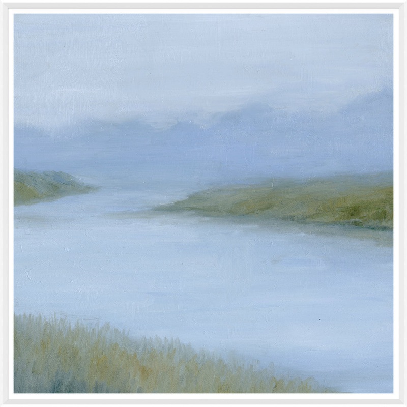 Blue Landscape’ – Picture Frame Painting Print on Paper Soicher Marin