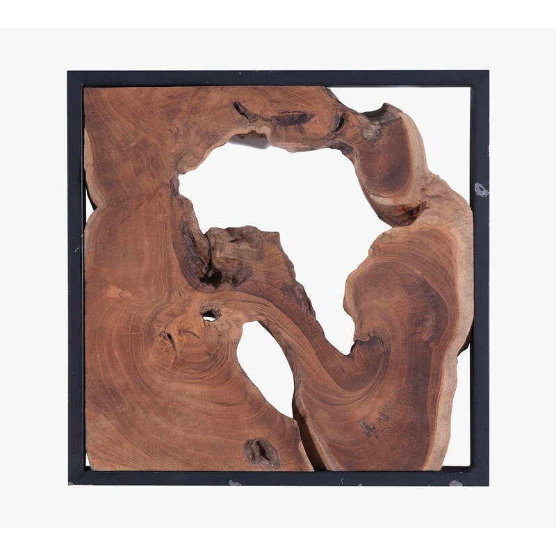 Live Edge Teak Framed Wall Art