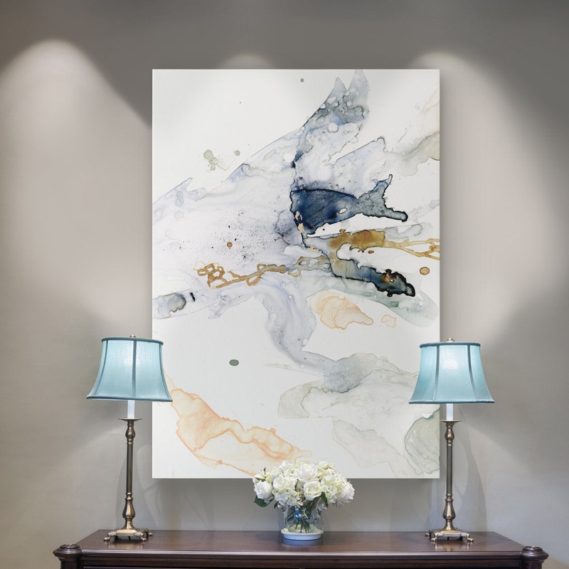 Organic Interlace II – Painting Print on Canvas Etta Avenue Size: 12″ H x 8″ W x 1″ D Format: Wrapped Canvas