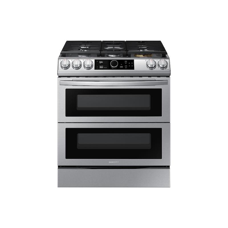 Samsung 6.0 cu ft. Smart Slide-in Gas Range with Flex Duo, Smart Dial