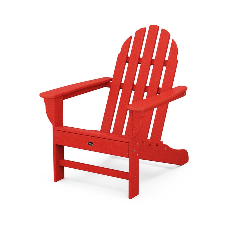 Cape Cod Adirondack Chair Trex Outdoor Color: Sunset Red
