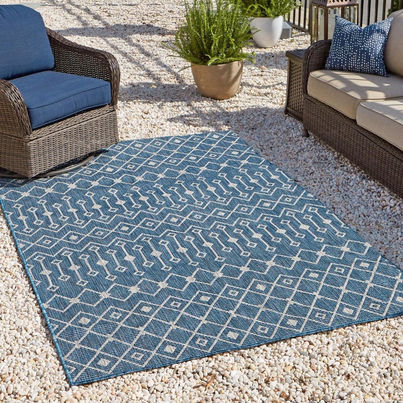 Innsbrook Southwestern Power Loom Teal Indoor/Outdoor Area Rug Laurel Foundry Modern Farmhouse Rug Size: Rectangle 9′ x 12’2″
