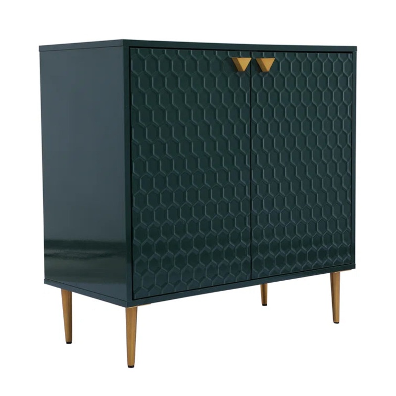Bima 32” Tall Stainless Steel 2 – Door Accent Cabinet