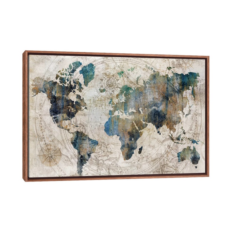 Celestial Map by Isabelle Z – Painting Print The Twillery Co. Size: 32″ H x 48″ W x 1.5″ D Format: Classic Wood Framed
