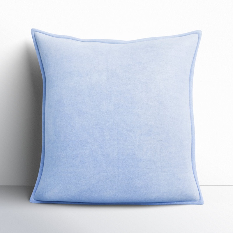 Edgar Square 100% Cotton Pillow RE/FINE Color: Bright Blue Size: 18” x 18”