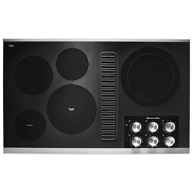 Kitchenaid KCED606GSS 36″ Electric Downdraft Cooktop with 5 Elements