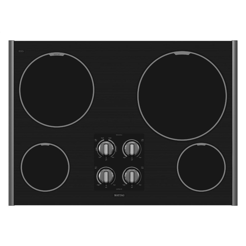Maytag MEC7430WS 30-inch Electric Cooktop with Two Power Cook Burners