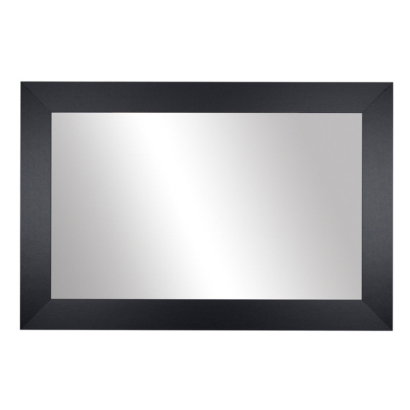 Shmuel Wood Framed with Safety Backing Ideal for Bathroom / Vanity Mirror Wade Logan Size: 20″ x 60″ Finish: Black
