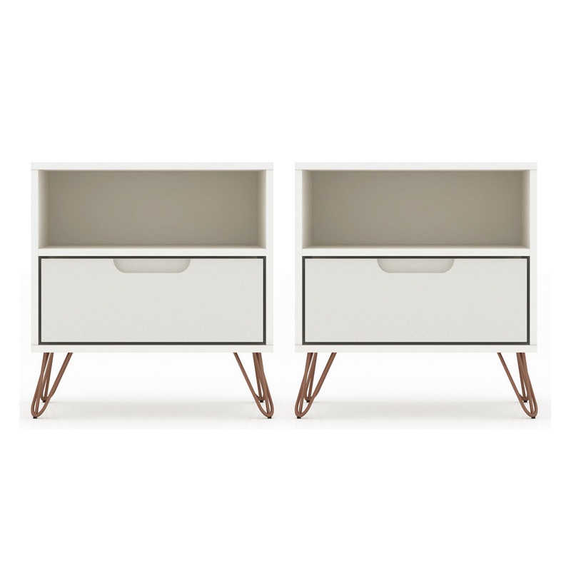 Darbie Drawer Nightstand Zipcode Design Color: Off White Quantity: Set of 2