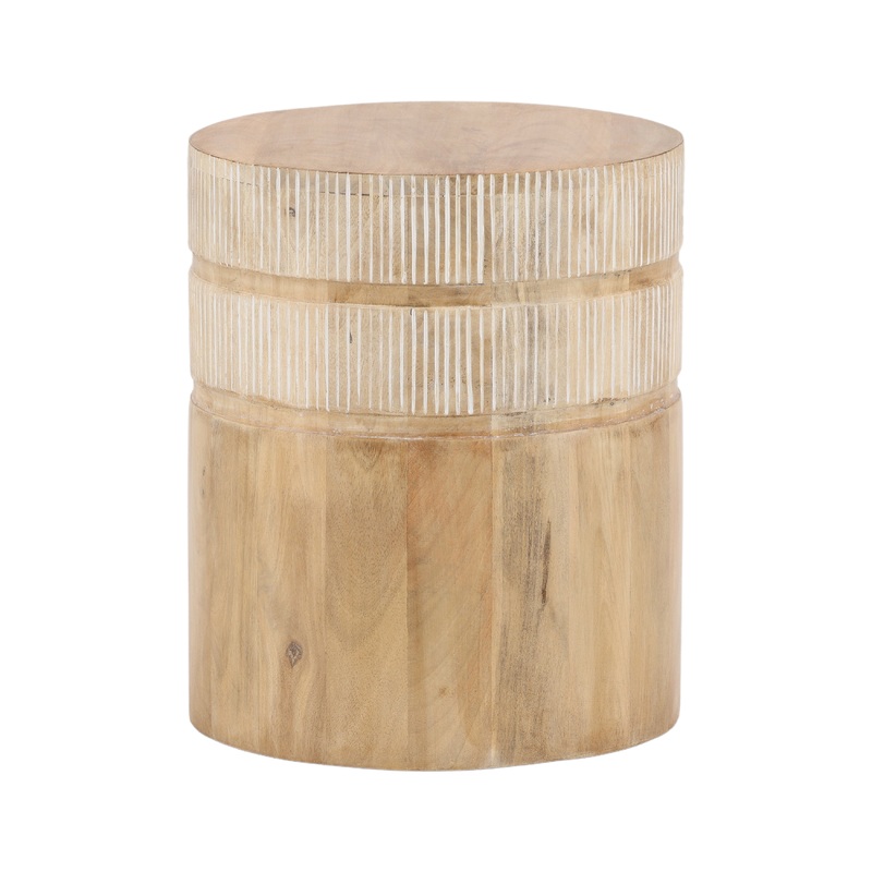 EcoCharm Solid Wood Round End Table