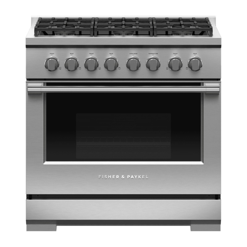 Fisher & Paykel RGV3366L Gas Range, 36″, 6 Burners, Lpg