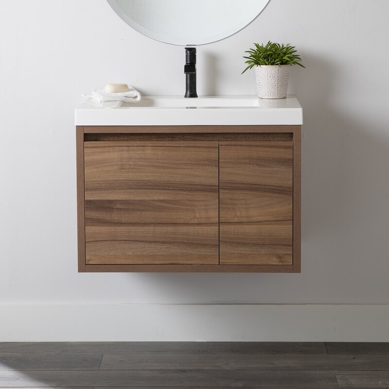 Rachal Wall Mounted Single Bathroom Vanity Set