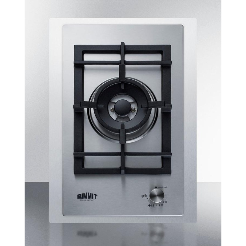 Summit GCJ1SSTK15 15″ Wide 1-burner Gas Cooktop In Stainless Steel