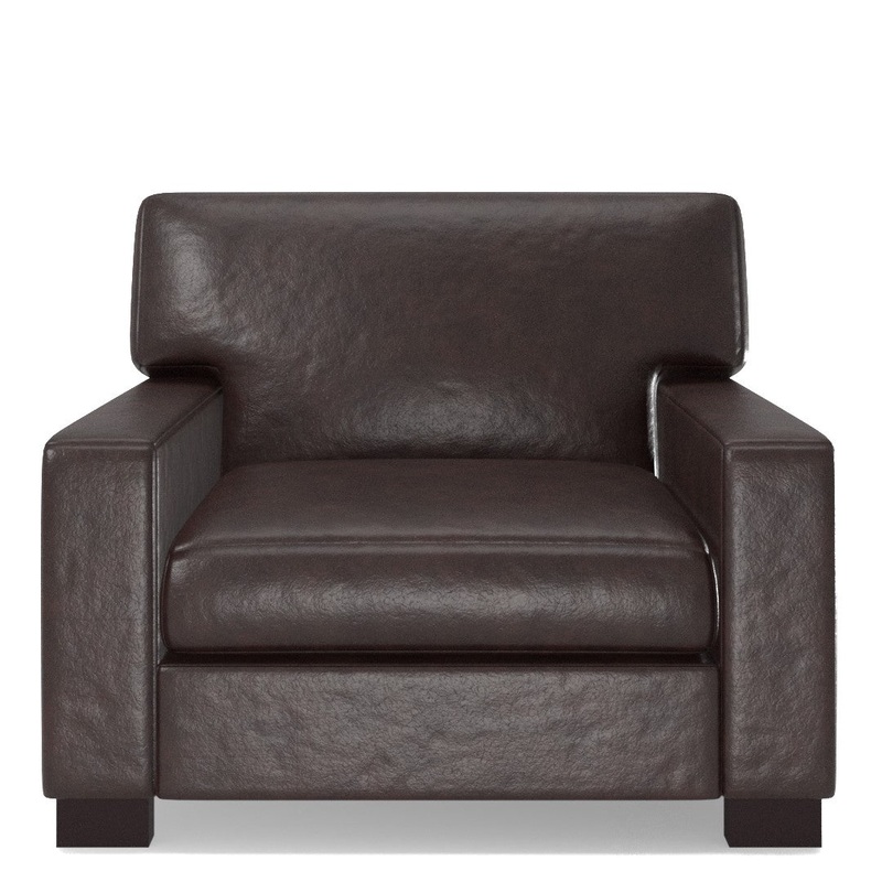 Turner Square Arm Leather Armchair