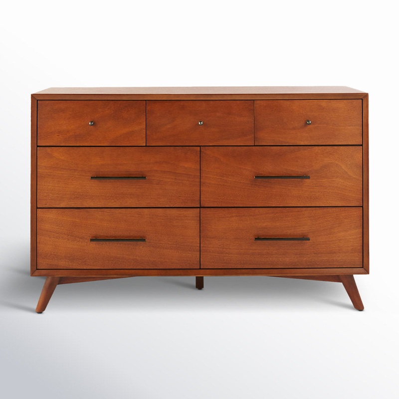 Williams 7-Drawer Dresser AllModern Color (Frame/Drawer): Chestnut