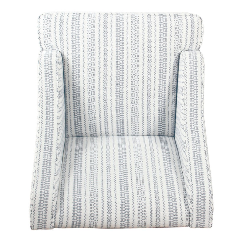 Adona Accent Chair Mistana Fabric: Blue/White Farmhouse Stripe 100% Cotton