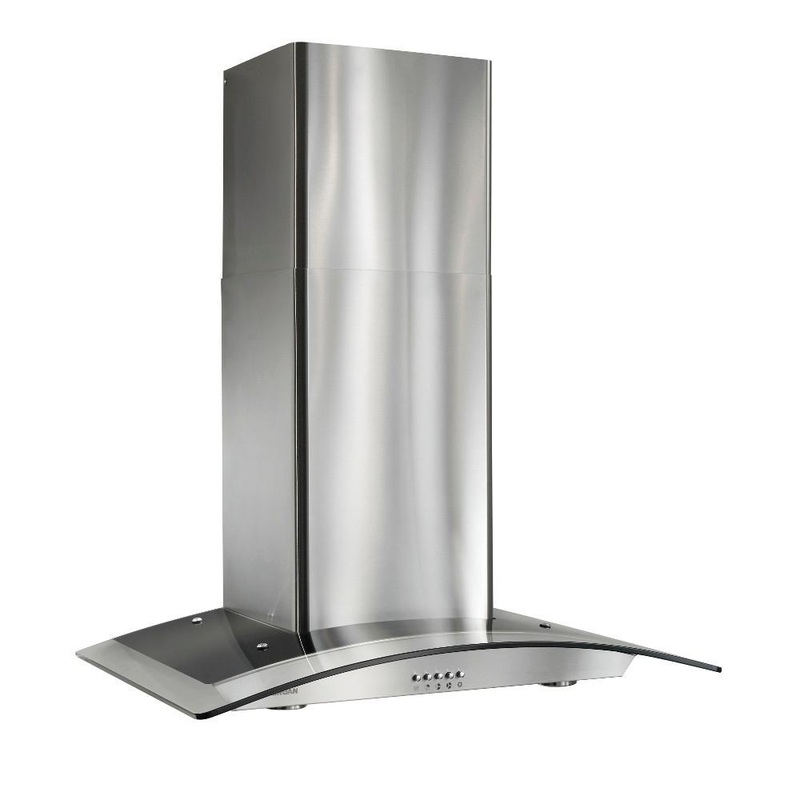 Broan B5636SS **DISCONTINUED** Broan 36-Inch Arched Glass Wall Mount Chimney Range Hood w/ Light, Stainless Steel